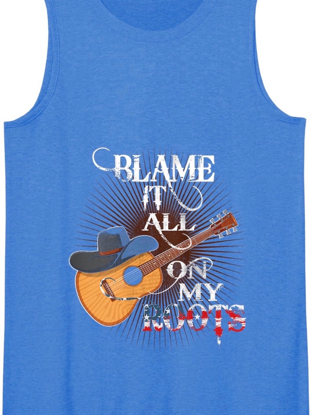 District Blue Graphic 'Blame It All On My Roots' Tank Top